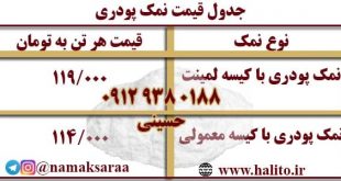 قیمت نمک صنعتی تصفیه نشده