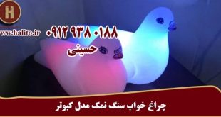 چراغ خواب سنگ نمک مدل کبوتر